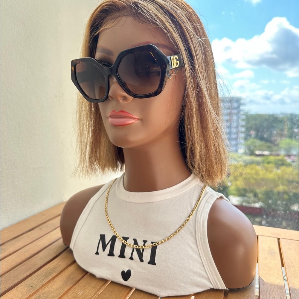 💯- New Auth Dolce & Gabbana  DG 4406 Havana Geometric Sunglasses